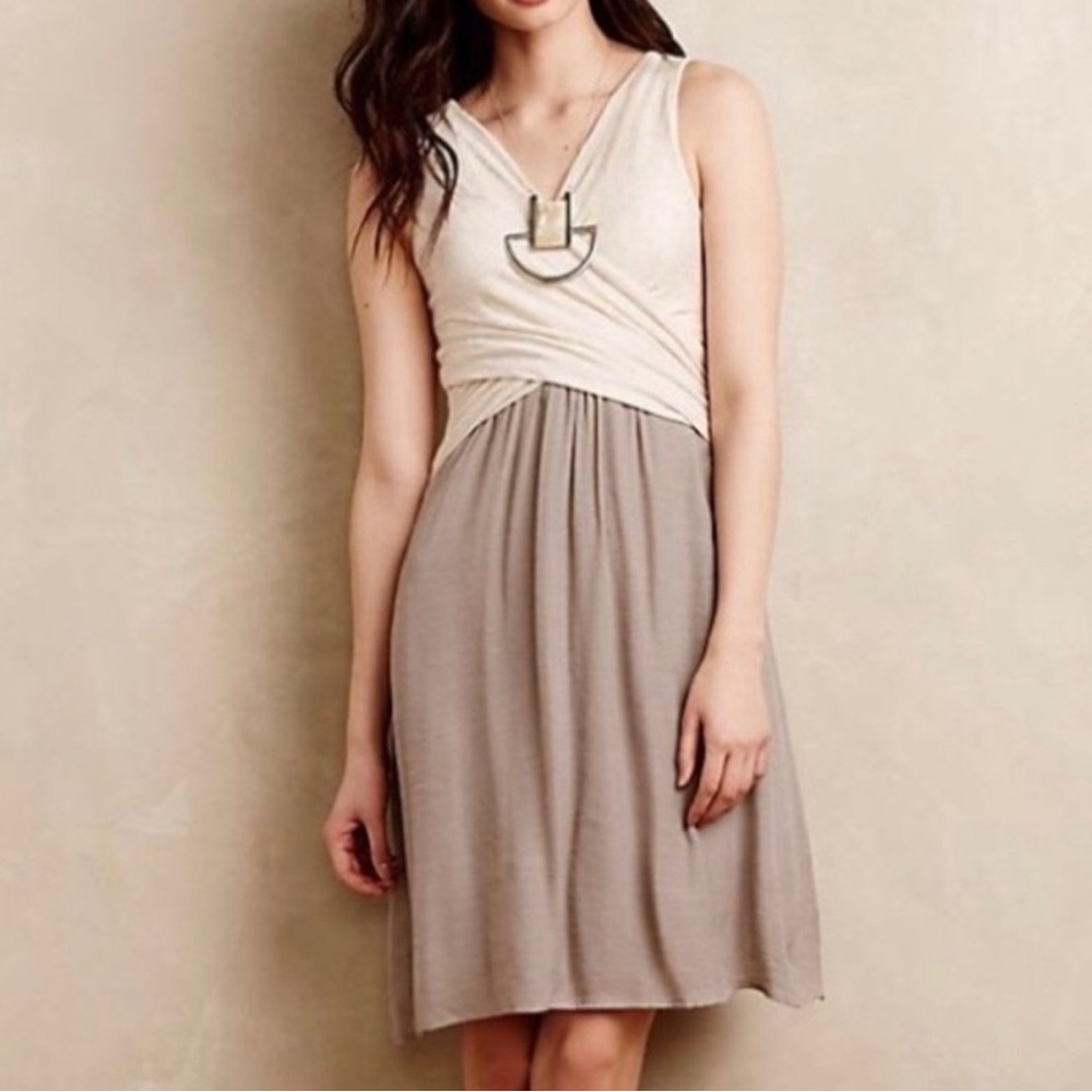 Amadi Cream and Gray Dress
